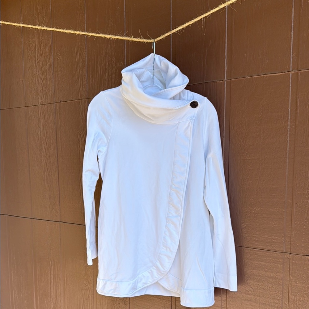 Cozy White Cowl Neck Sweatshirt